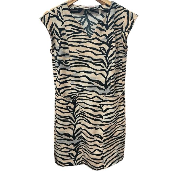 Rebacca Taylor Tiger Print Shift Dress Womens Size 2 - Picture 1 of 7